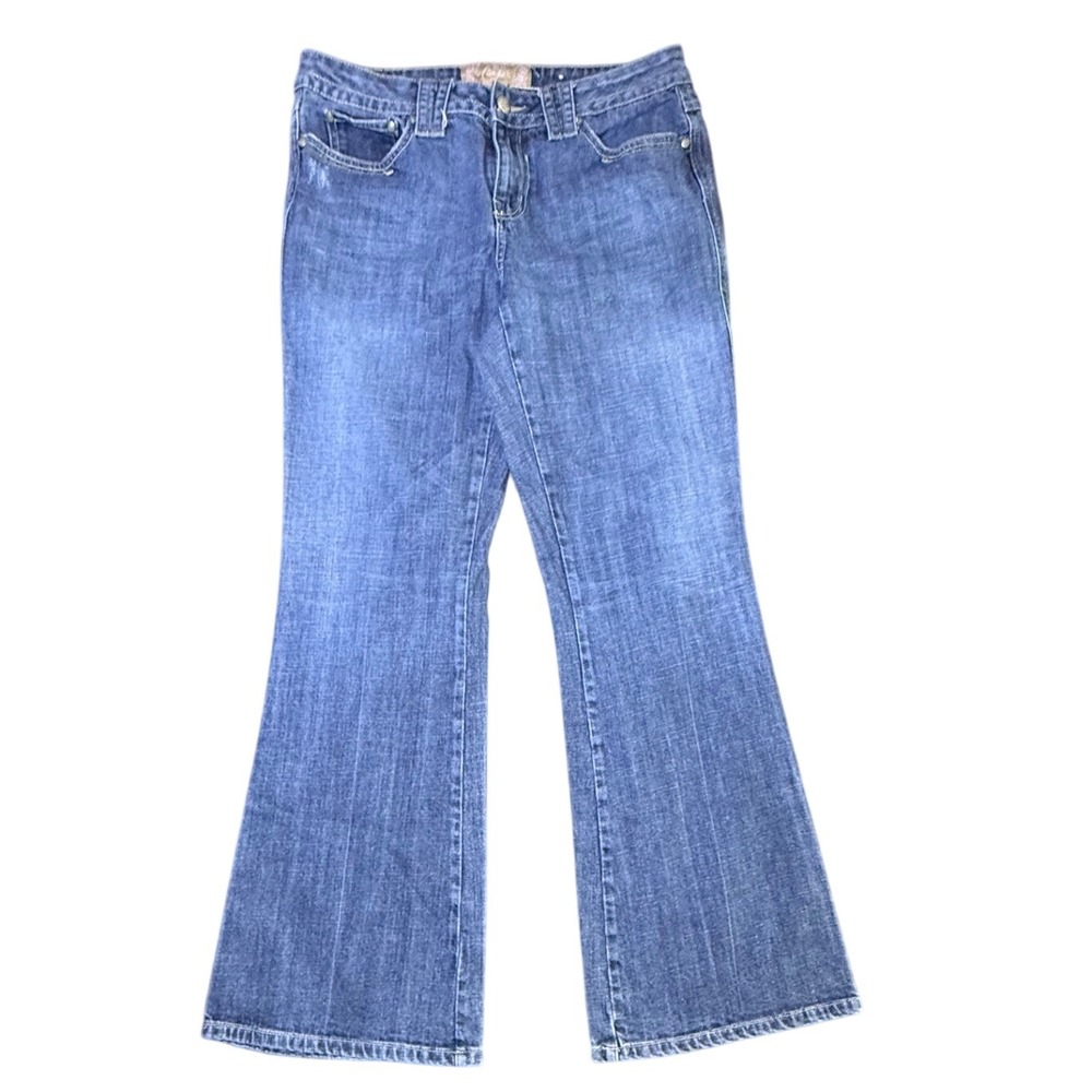 Vintage Y2K Candies Womens Jeans Size 11 Blue Denim Low Rise Flare Jeans Casual